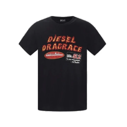 DIESEL ディーゼル ロゴ プリント クルーネック T シャツ