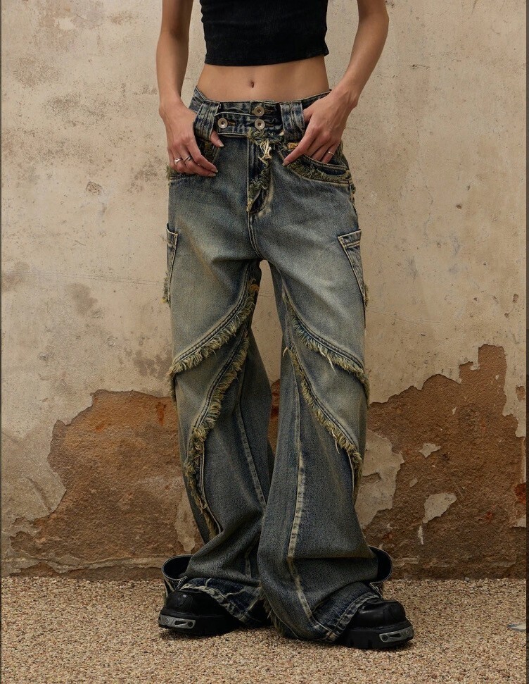 PERSONSOUL Destructive Denim Jeans