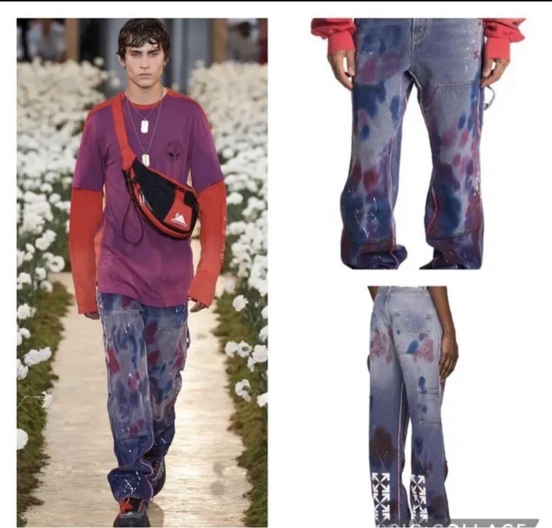 OFF-WHITE Reconstructed Carpenter   20SS 再構築　デニム　タイダイ