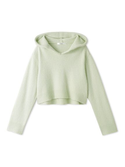 SNIDEL クロップドニットフーディー