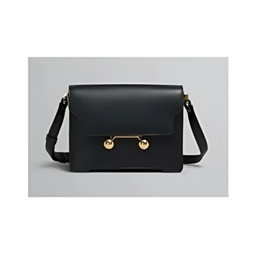 MARNI ブラック レザー製 Trunkaroo ミディアムショルダーバッグ