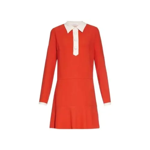 Chloé Orange crepe mini dress