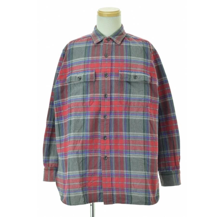 L.L.Bean 90s ジャマイカ製 チェック柄フランネル 長袖シャツ