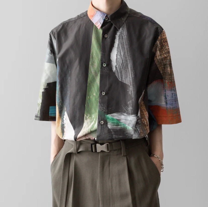 UJOH 【UJOH】×KANAKO SASAKI REGULAR COLLAR HALF SLEEVE SHIRT