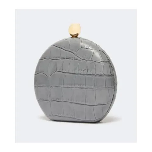 Max Mara Crocodile-print calfskin clutch