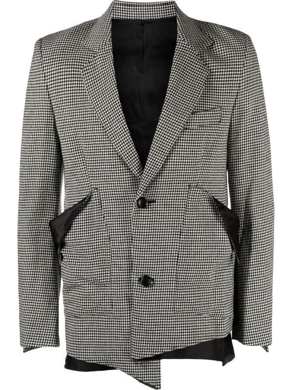 sulvam asymmetric-hem long-sleeve blazer