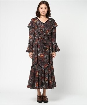 Lily Brown 花柄ワンピース