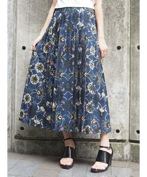 MURUA Ethnic flowerプリーツスカート