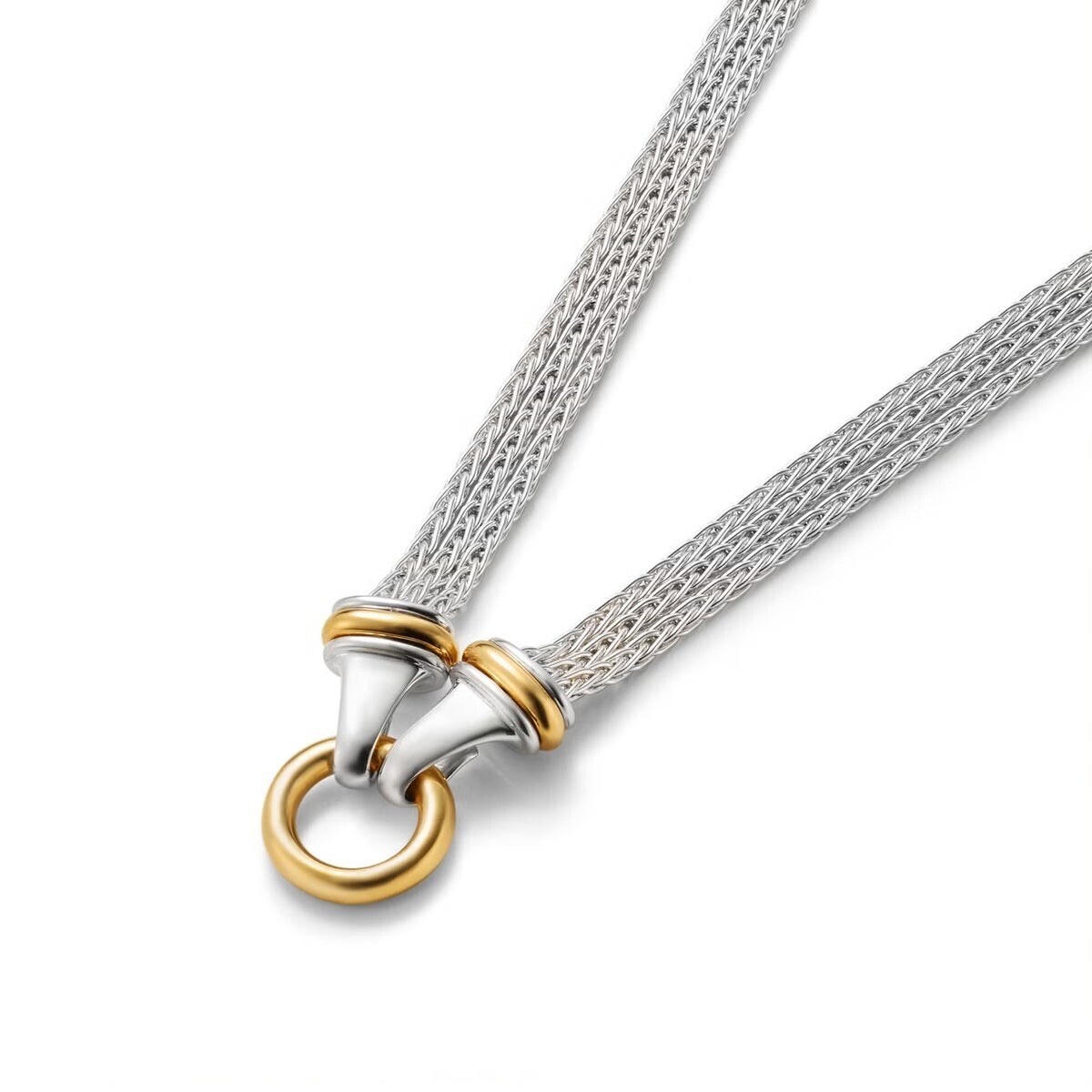 GARNI - PRIMITIVE / MODERN ch.2 -Circle 3 Chain Necklace - COMBI