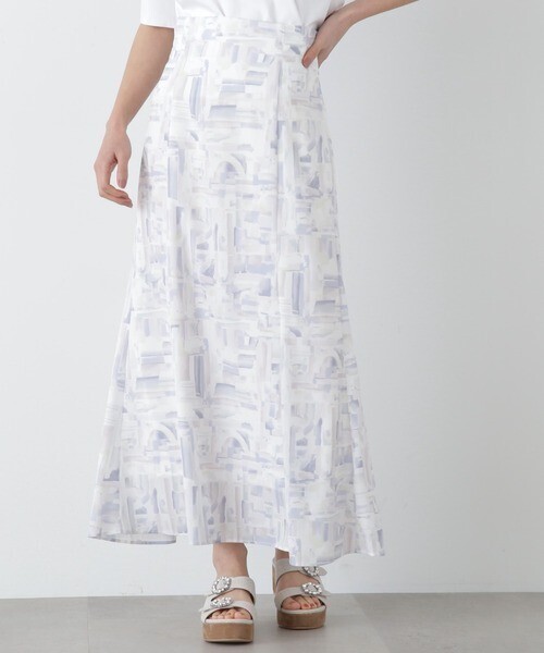 JILLSTUART アブストラクトプリントスカート