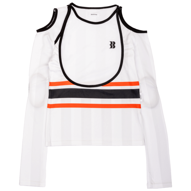 BASICKS BASICKS CUT-OUT FOOTBALL T-SHIRT (WHITE)
