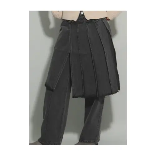 Ray BEAMS デニム プリーツ スカートセット パンツ