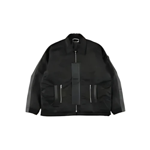 PHINGERIN PART LEATHER TRUCKER JACKET