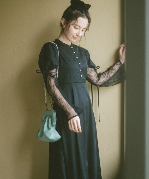 idem omekashi lace sleeve dress