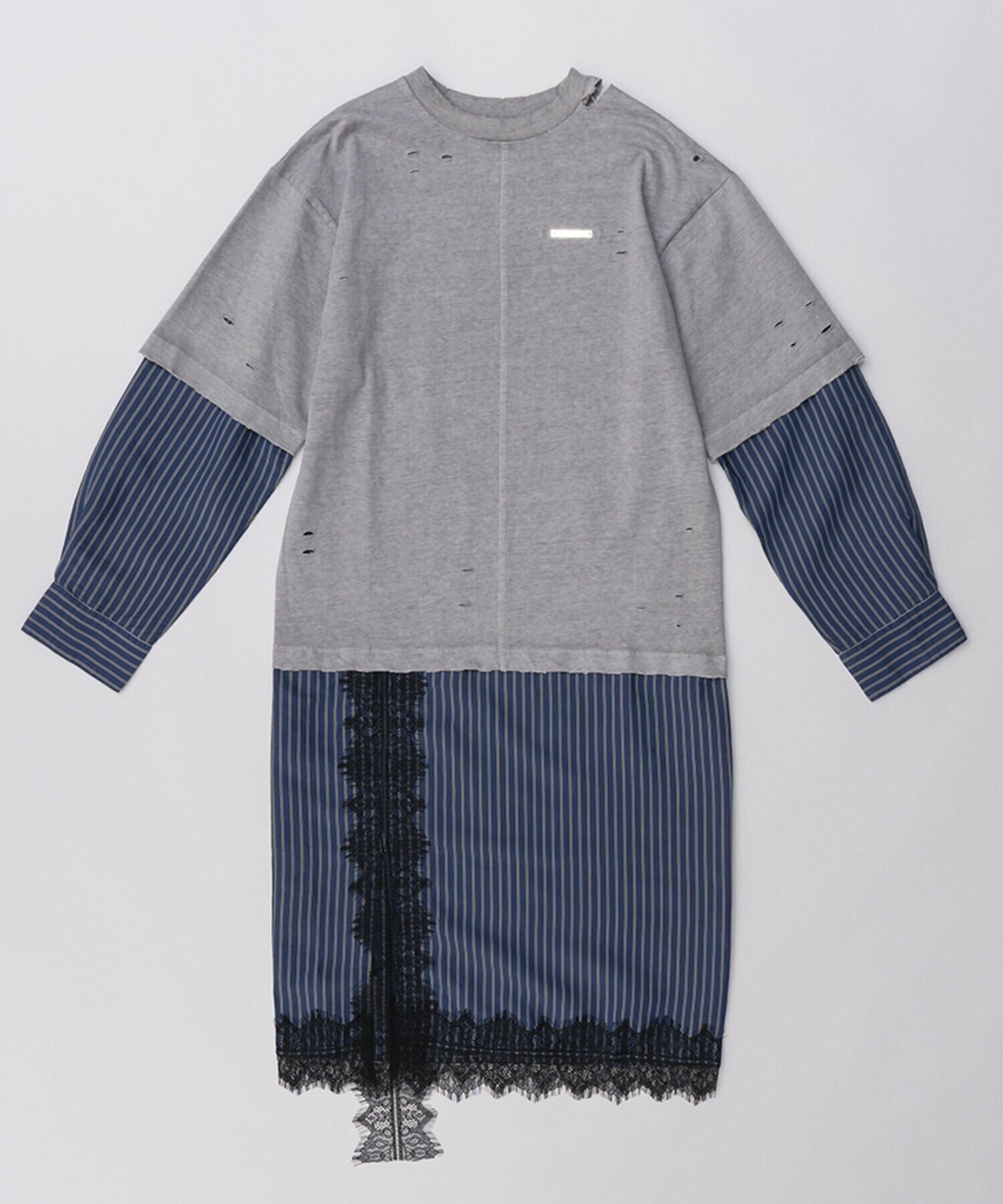 PRANK PROJECT ダメージTレイヤードシャツワンピ / Damaged Tee Layered Shirt One Piece