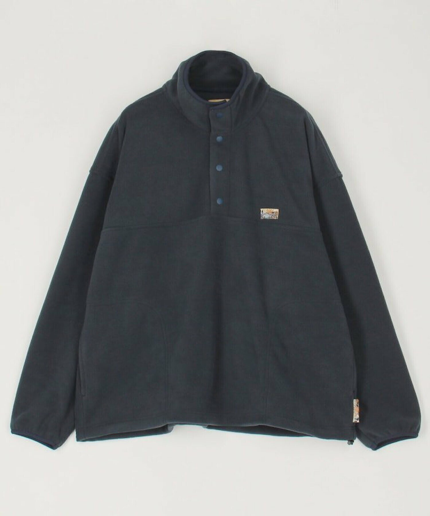 FREAK'S STORE ビックシルエット フリース スナップ ワンポイントロゴ プルオーバー 25AW