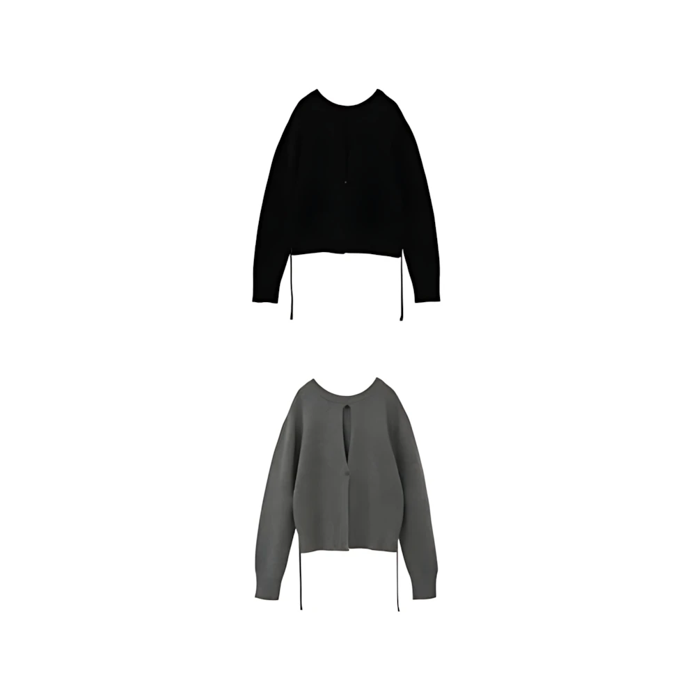Suzu Hirose × CLANE W FACE CENTER SLIT KNIT TOPS