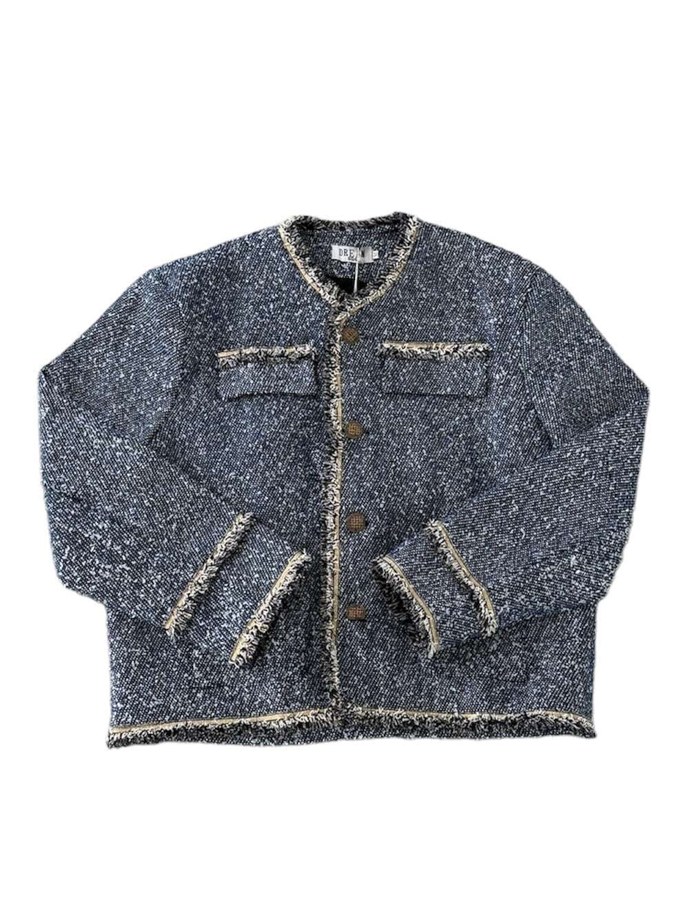 ALUDE damage lame 2p Pocket tweed jacket.