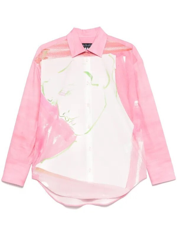 MSGM x Luke Edward Hall プリント シャツ