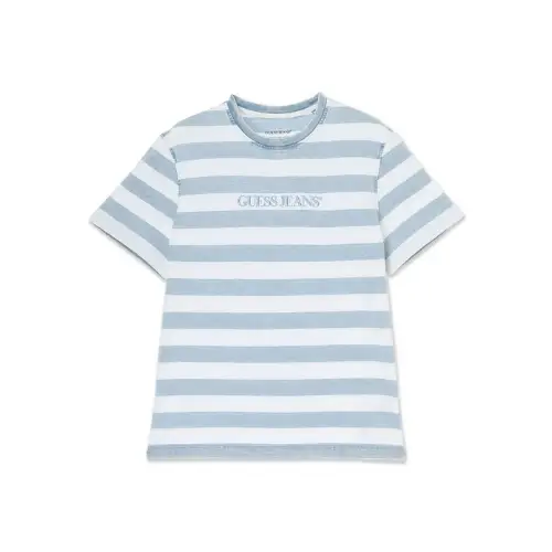 GUESS JEANS Short Sleeves Crew Neck Regular Striped Yd Tee