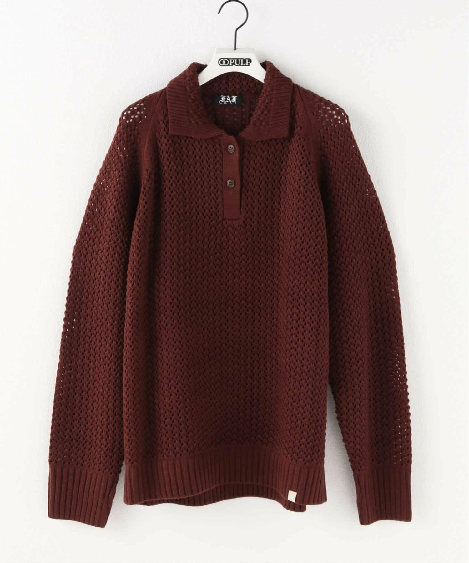 FAF OPENWORK KNIT ポロシャツ