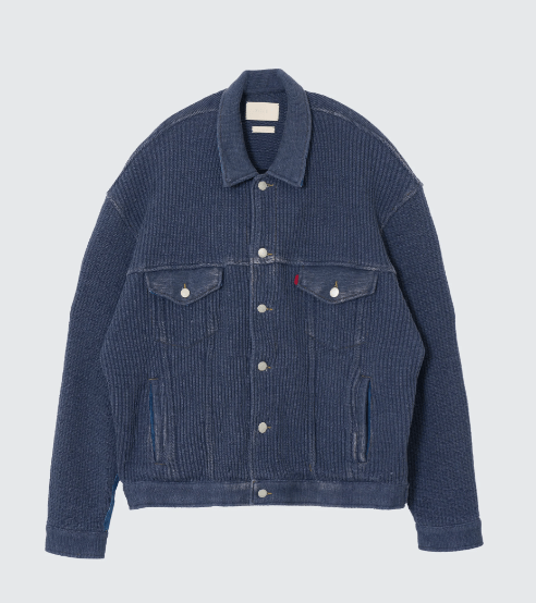 YOKE Connected Knit Denim Trucker Jacket
