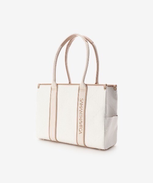 SAMANTHAVEGA ロゴテープデニム風A4トート