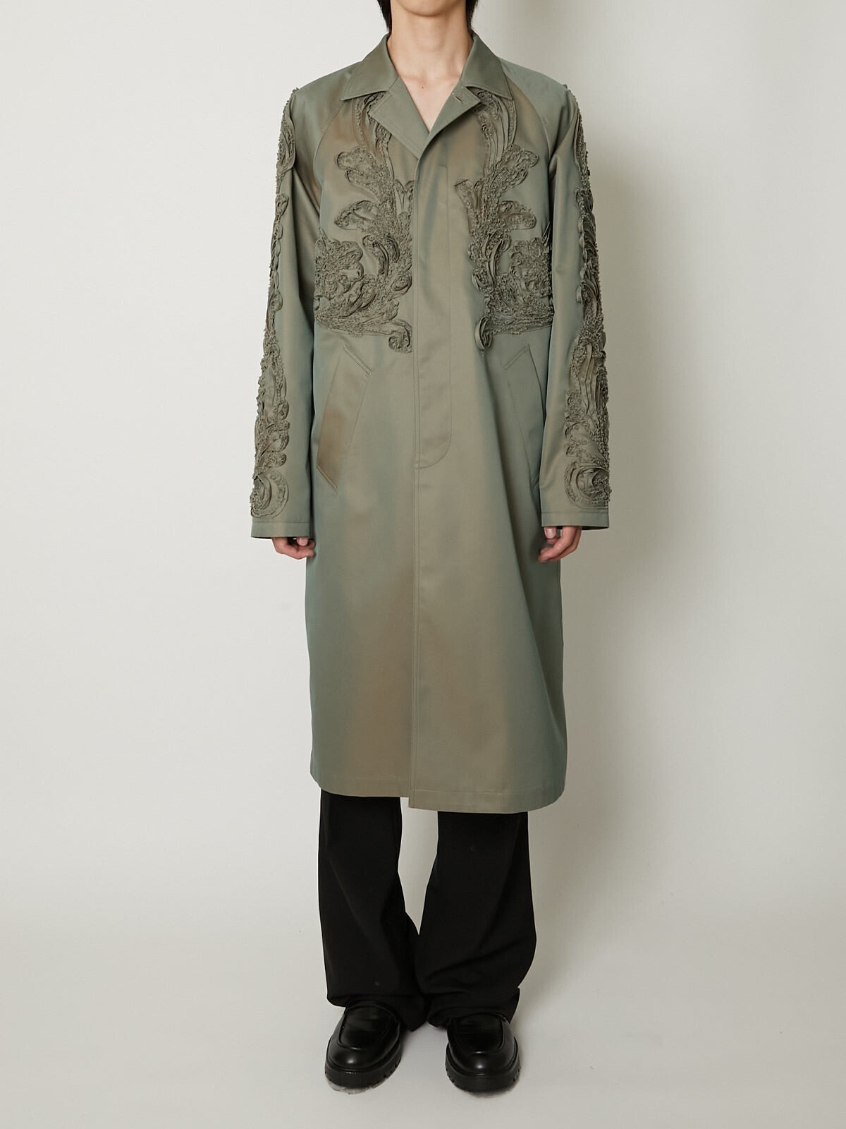 TAAKK CHAMBRAY SCULPTURE BALMACAAN COAT