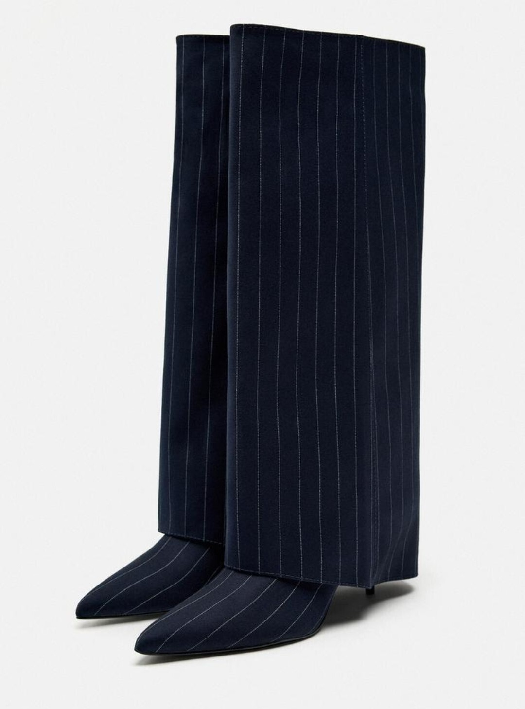 ZARA Women's Knee High Heel Fabric Gaiter Boots