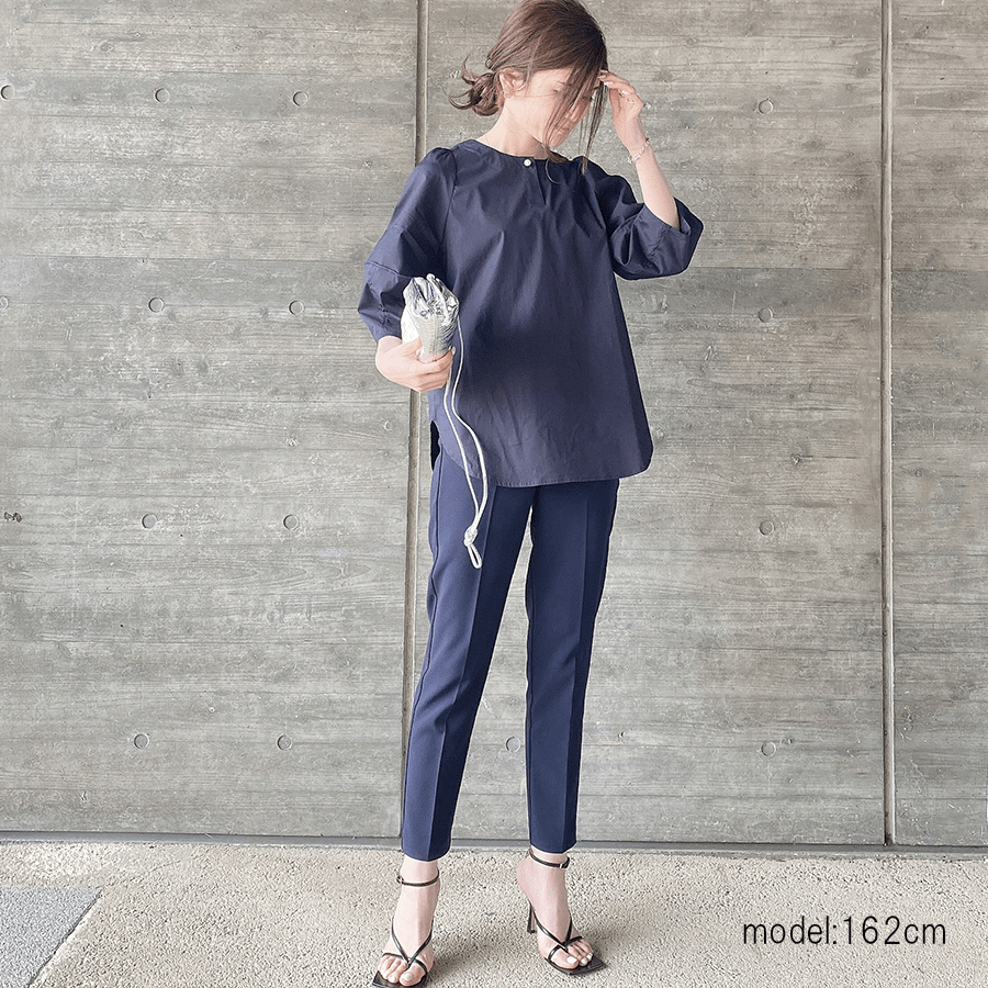 maison de Dolce. パフスリーブブラウス【navy】