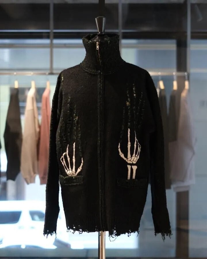 doublet SKELTON SCRATCH DRIVERS KNIT