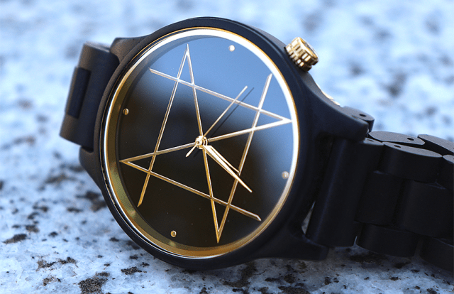NOZ TIMEPIECES QUARTZ MODEL クオーツモデル／オニキス 42mm  エボニー天然木バンド