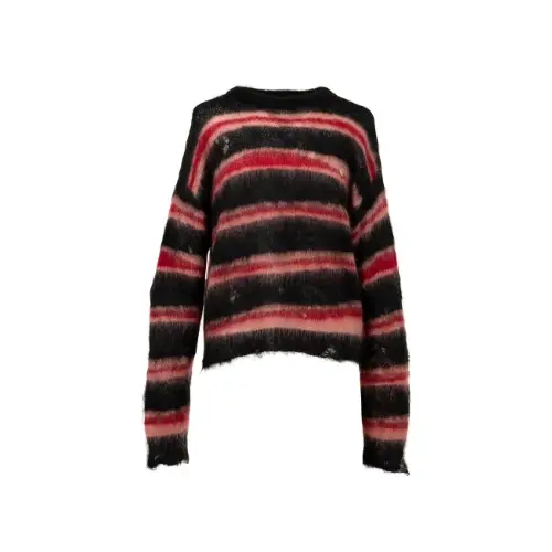 KAMIYA Distorted Border Mohair Knit Sweater