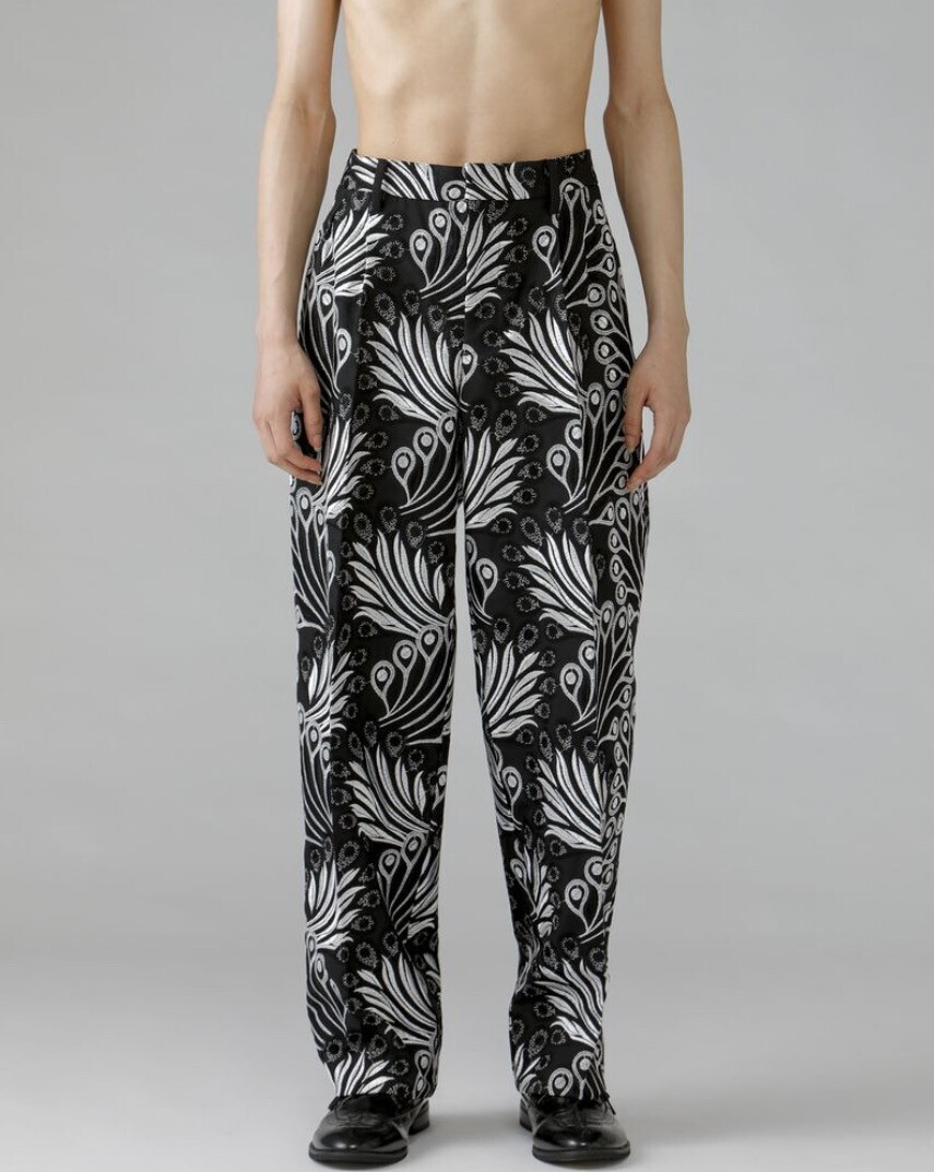 disemBySiiK Embroidery Two-tucks trousers