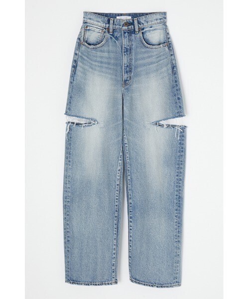 MOUSSY THIGH SLIT LOOSE STRAIGHT