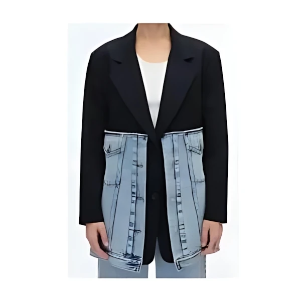 3.1 Phillip Lim Oversized Hybrid Denim Blazer