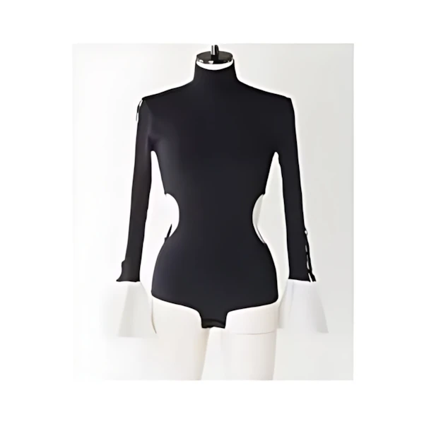 FETICO BICOLORED KNIT BODYSUIT