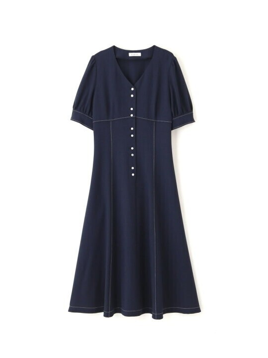 NATURAL BEAUTY BASIC バイカラーステッチワンピース