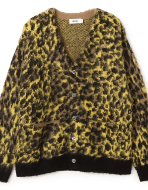 atmos Mohair Cardigan BEIGE LEOPARD