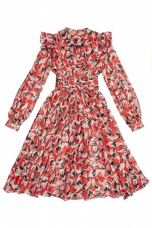 N°21 PRINTED SILK DRESS