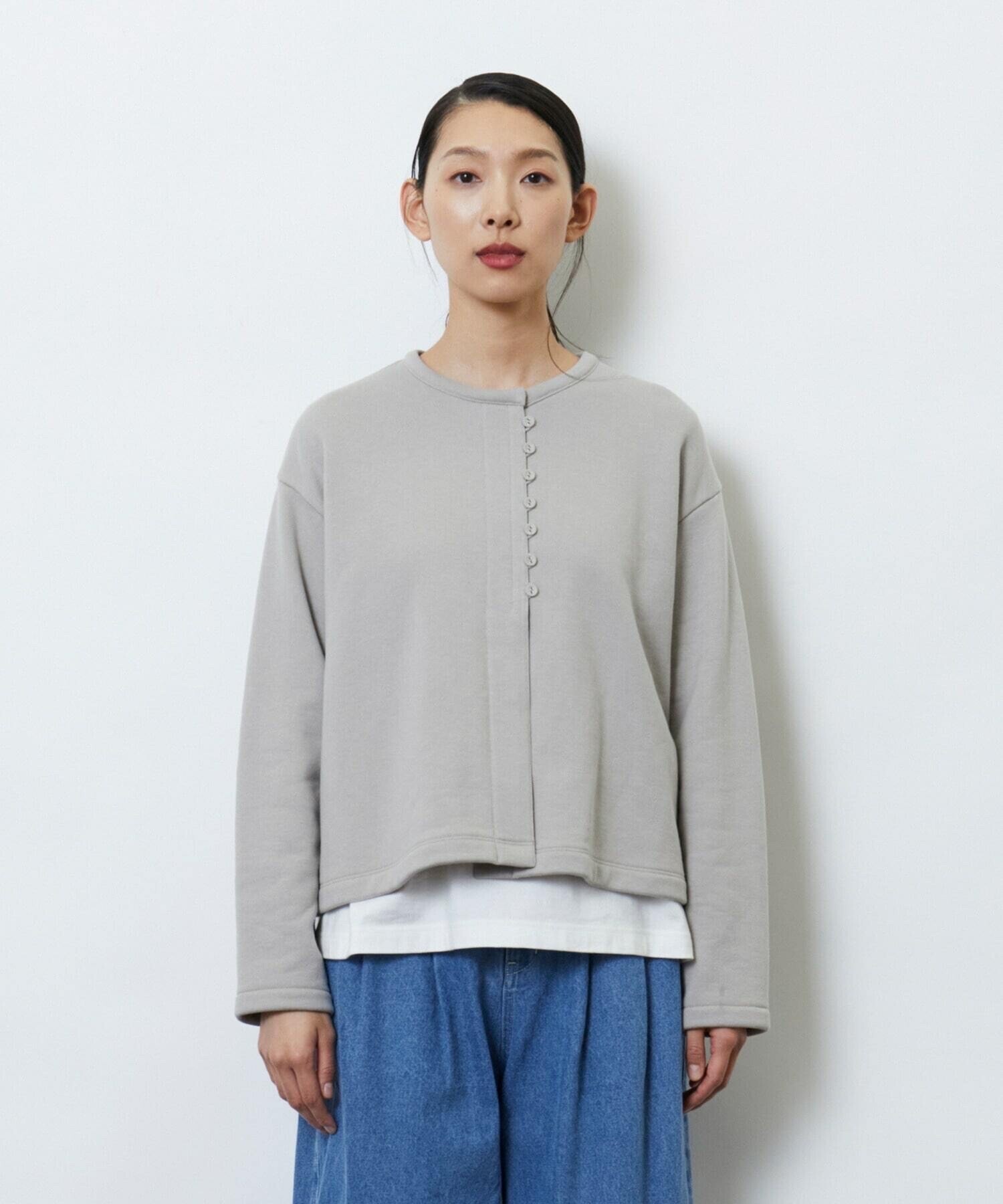 LOISIR コットン裏毛カーディガン