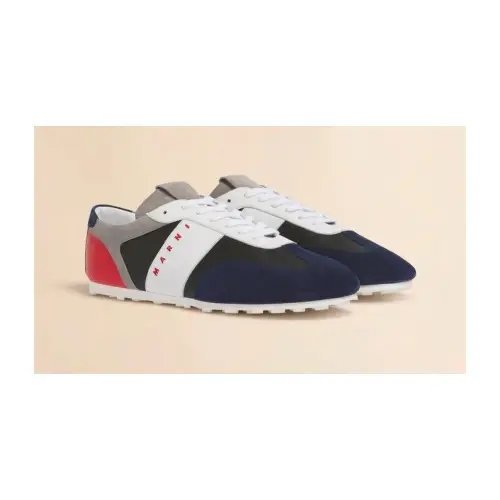 MARNI マルチカラー レザー＆スエードスニーカー