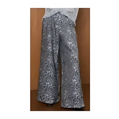 seyto Jacquard glossy wide flare pants / ジャガードグロッシーフレアパンツ