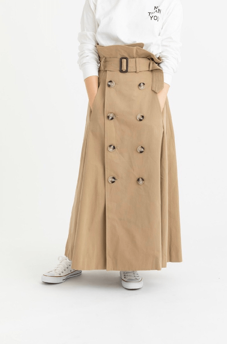 mite trench highwaist sk