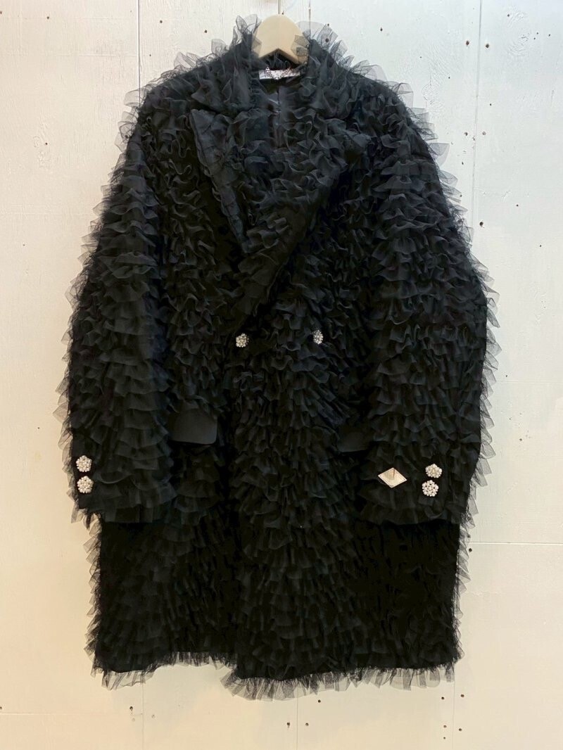 el conductorH FRILL DOUBLE BREASTED COAT