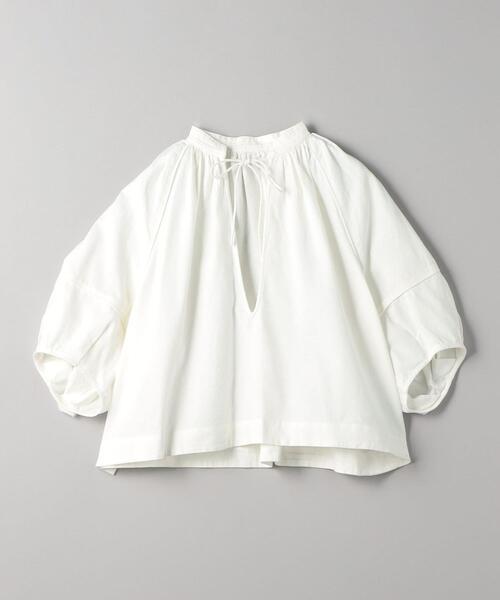 BEAUTY&YOUTH UNITED ARROWS 麻コットンドビー Vネックチュニック -ウォッシャブル-