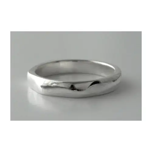 MEMENTO PATTERN. Stone ring 1 - smooth (SILVER)