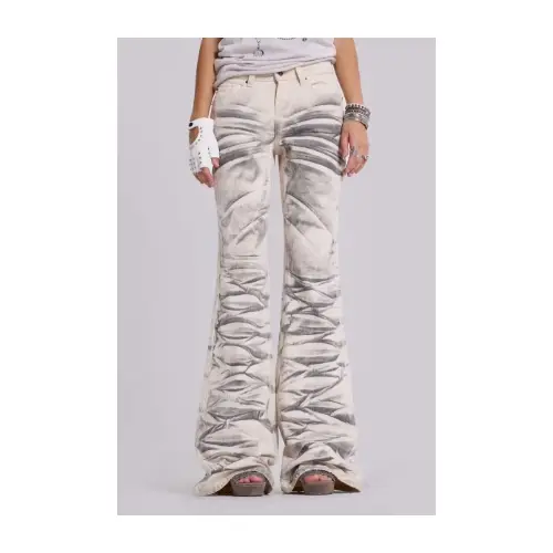 Jaded London Arctic White Drift Flared Jeans