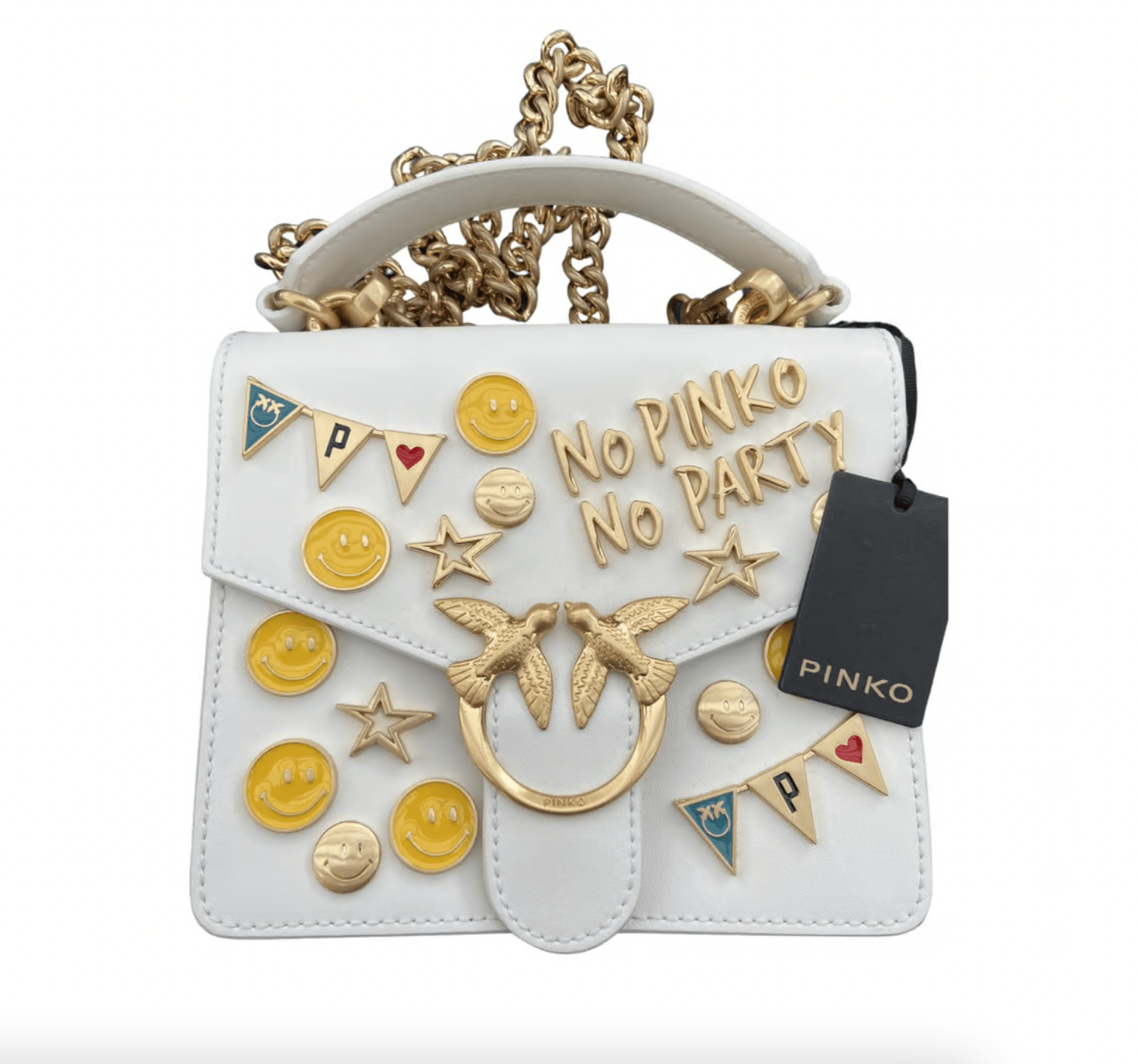 PINKO LOVE BAG LEATHER CROSSBODY BAG