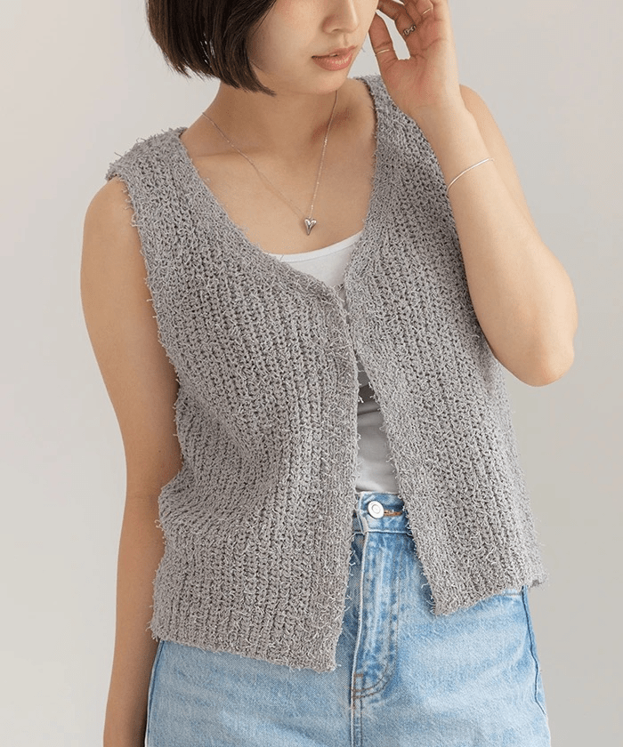 Jolie Mallette Shaggy Design Vest
